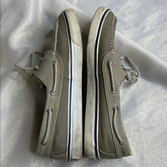 Sperry Top-Sider Casual Canvas Boat Shoes Light Olive Green 2 Eye Size 8.5 - Picture 8 of 11